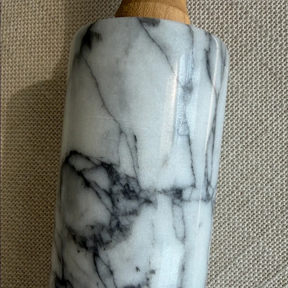 Marble Rolling Pin with Wooden Handles